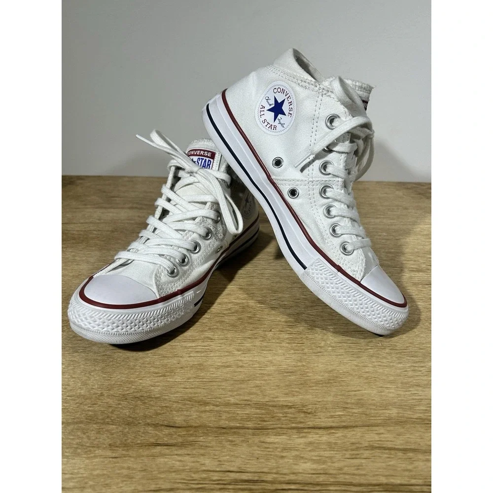 Converse Chuck Taylor All Star Mid-Top Sneakers White Women US8 563511F